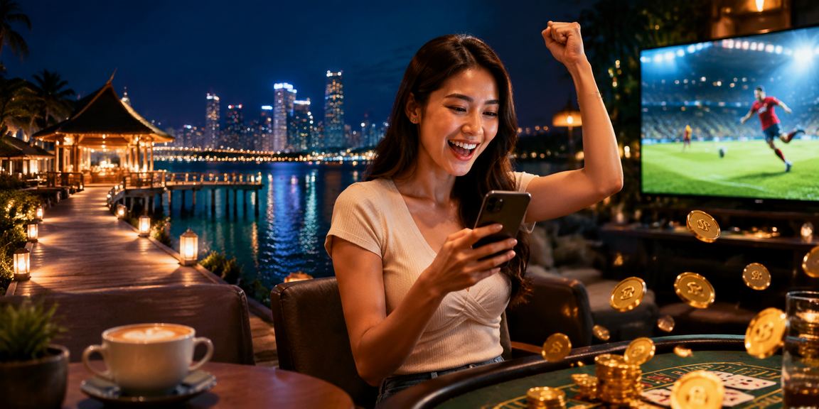 Pemain kasino Johor menikmati permainan baccarat dengan dealer langsung secara dalam talian